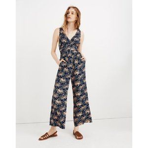 Madewell V-Back Wide-Leg Jumpsuit Oasis Palms 2